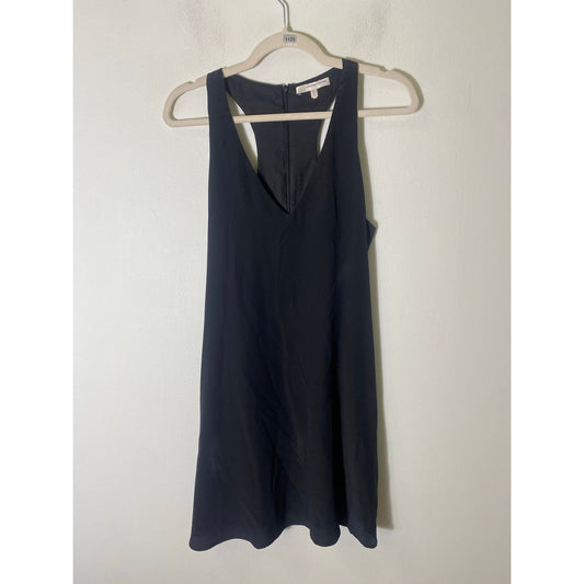 Lavender Brown Black Sleeveless Racerback V-Neck Knee Length Dress Sz S