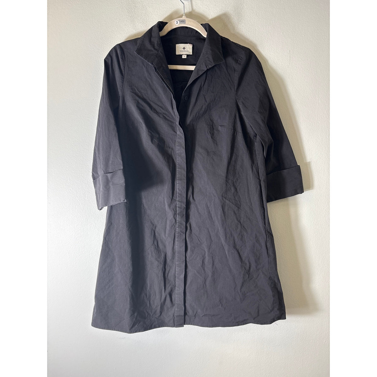 Tuckernuck Black Button Up Shirt Dress Sz S