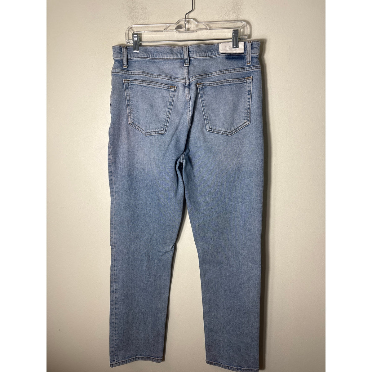 Re/Done Light Wash Straight Leg Denim Blue Jean Sz 32