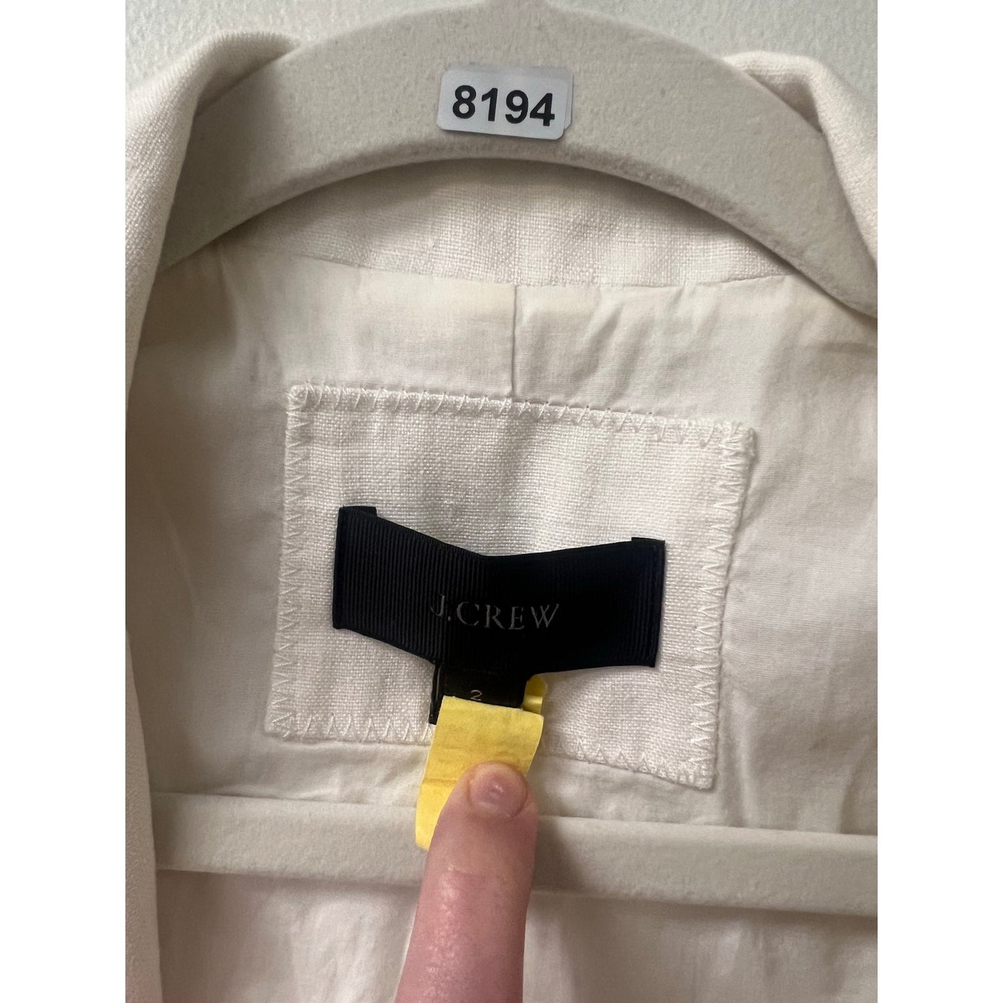 J. Crew White Blazer Sz 2