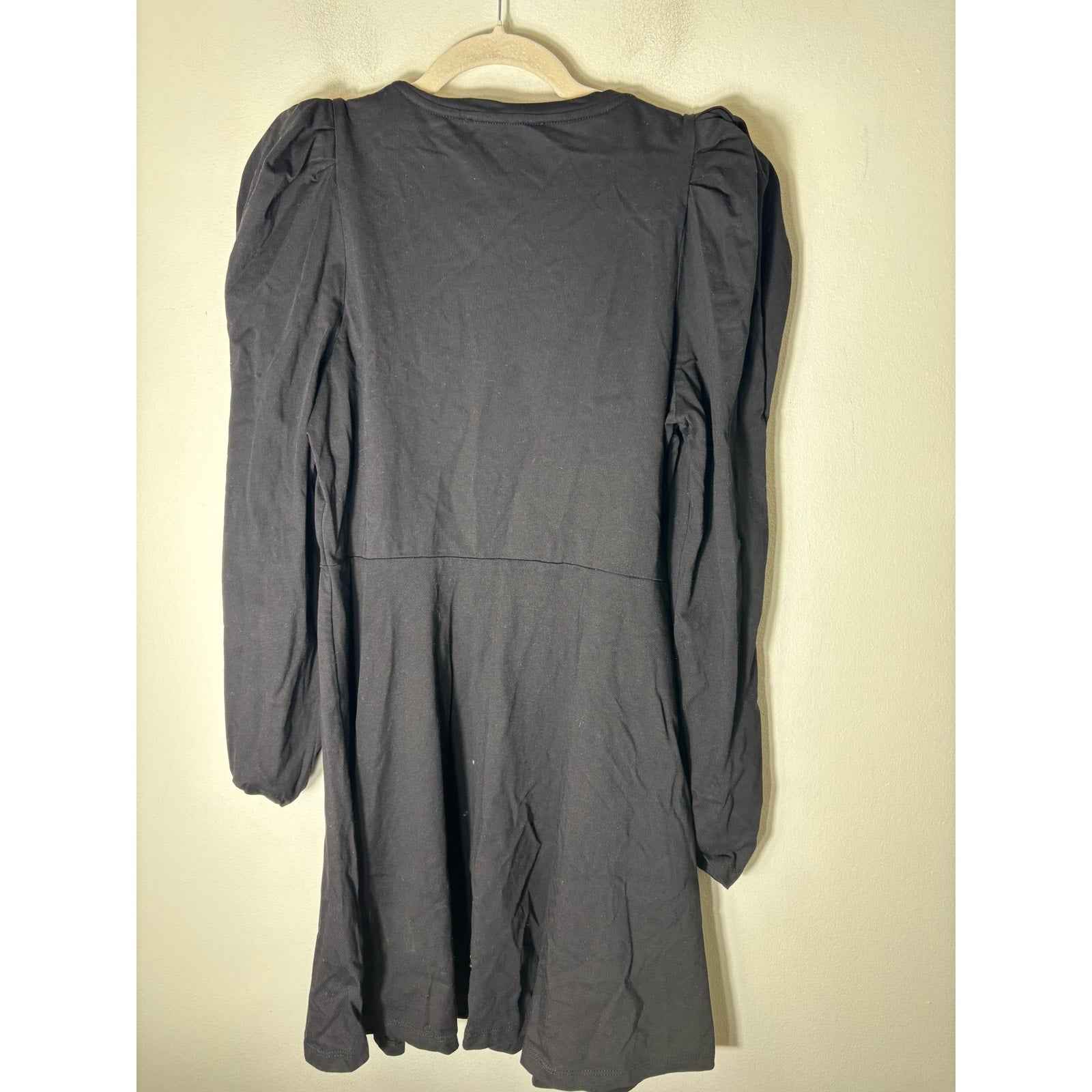 English Factory Black Fitted Long Sleeve Mini Dress Sz L