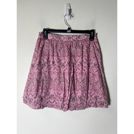Gianni Bini Pink and Brown Bubble Mini Skirt Sz 0