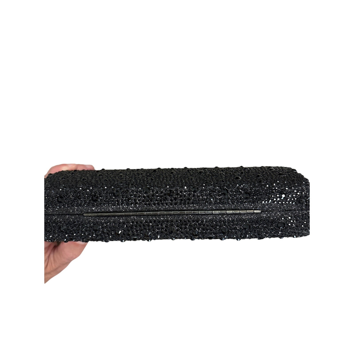 Jewel Black Beaded Cocktail Purse Sz 7.5"x4.5"