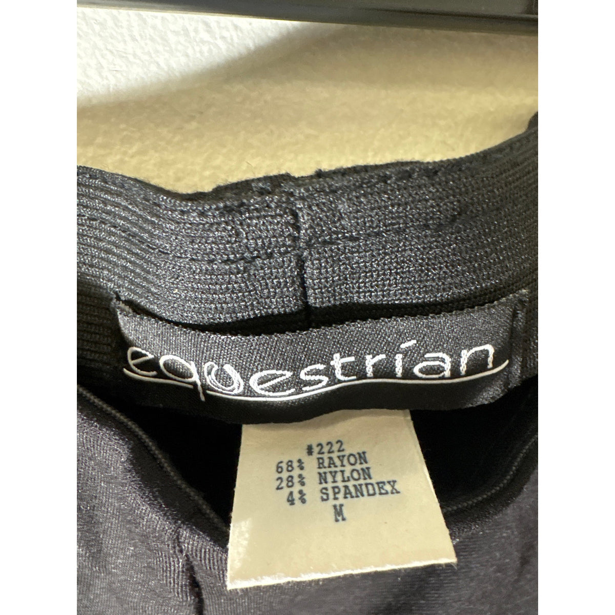 Equestrian Black Pull On Pants Sz Large