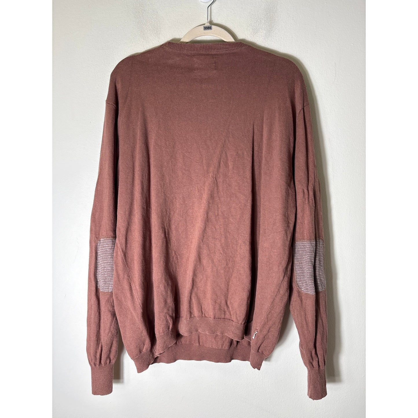 Men's Link Soul Brown Long Sleeve Knit Sweater Sz L