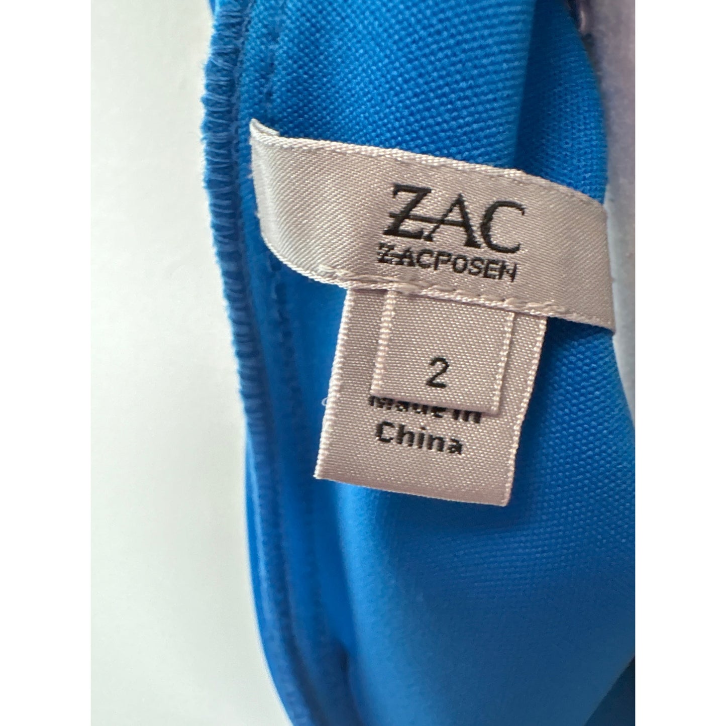 Zac Posen Blue Column Gown Sz 2