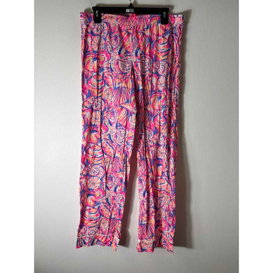 Lilly Pulitzer Bright Pink Cotton PJ Pants sz L