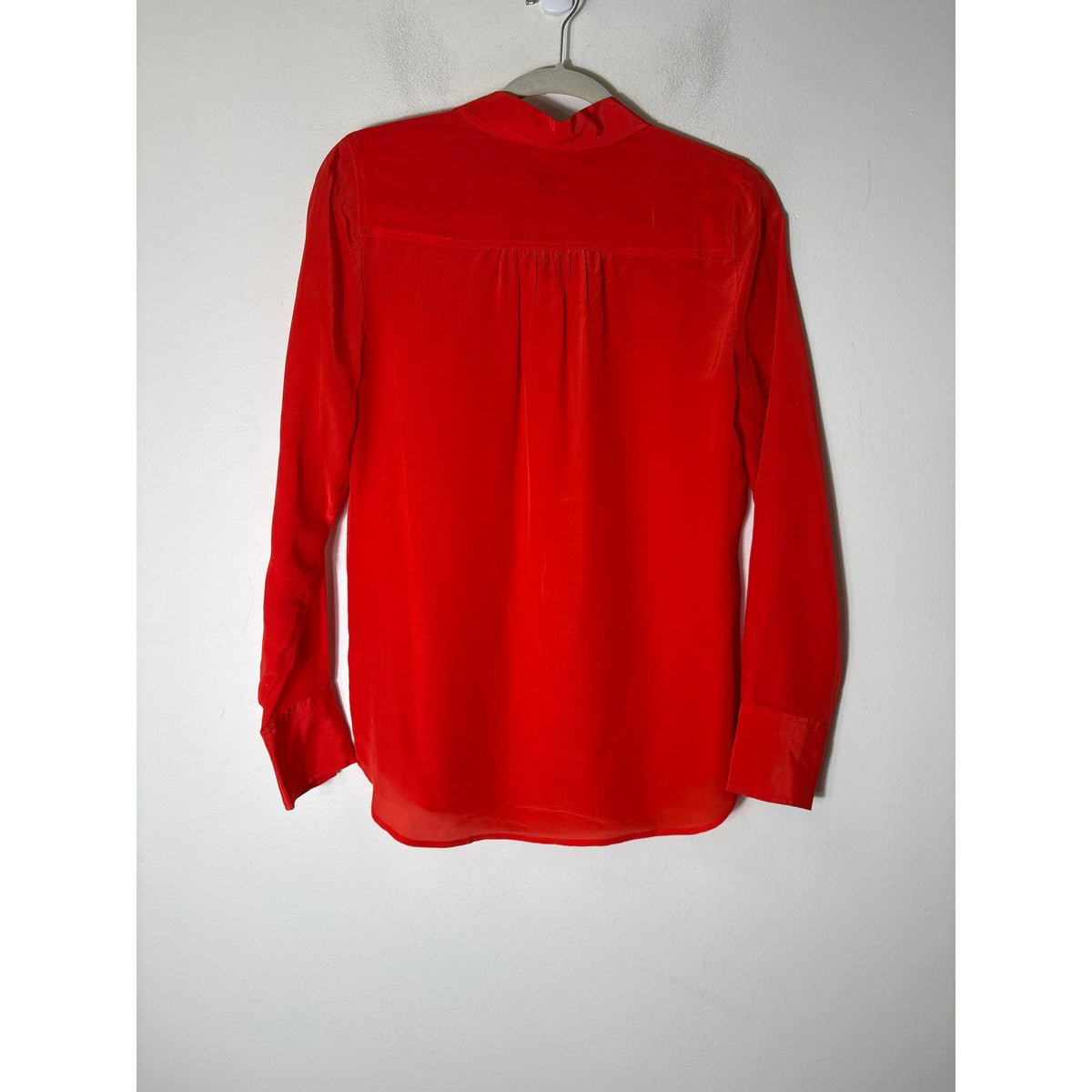 J. Crew Orange Double Front Pocket Blouse Sz S