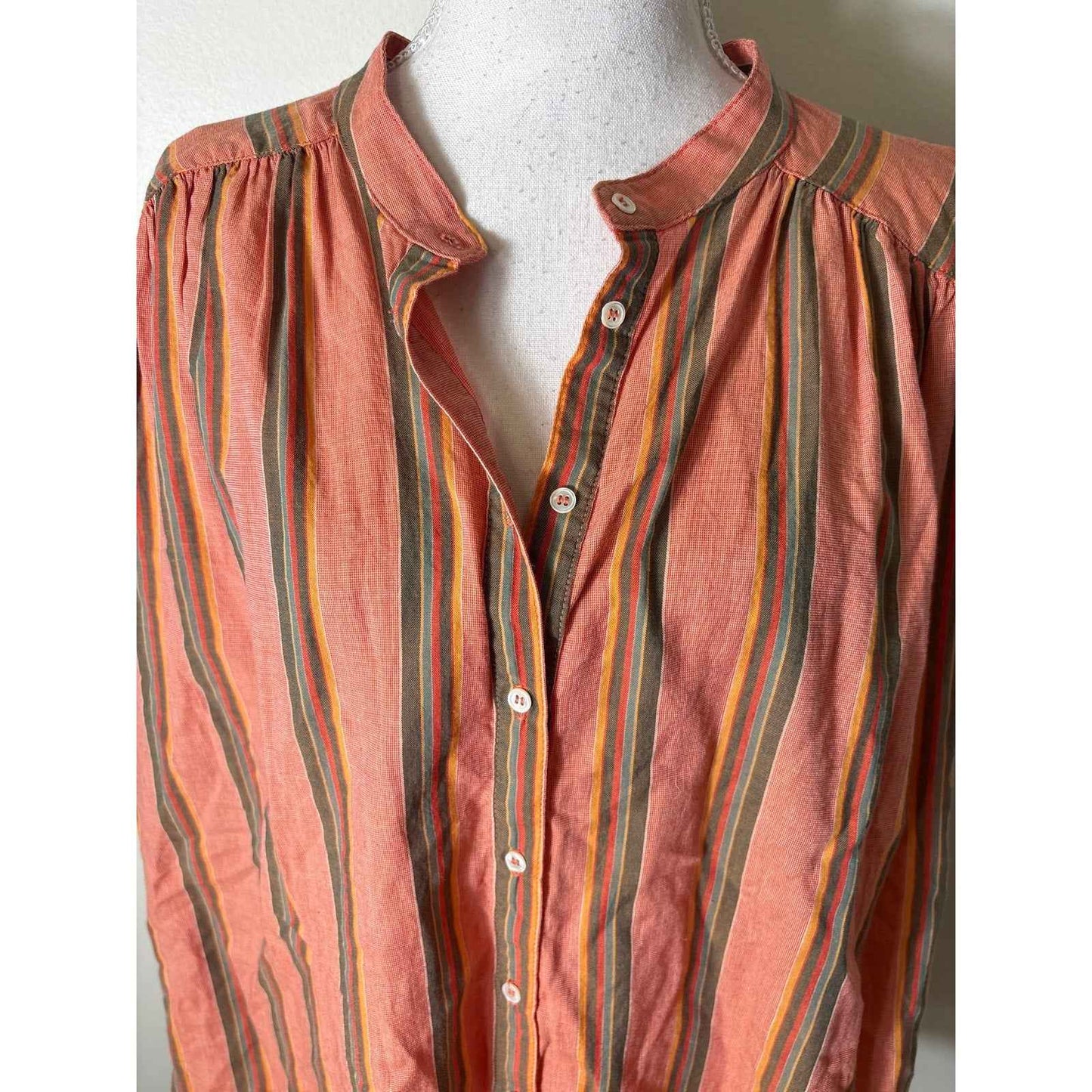 NWT Xirena Terracotta "Atlee" Long Sleeve Button Up Shirt Sz L