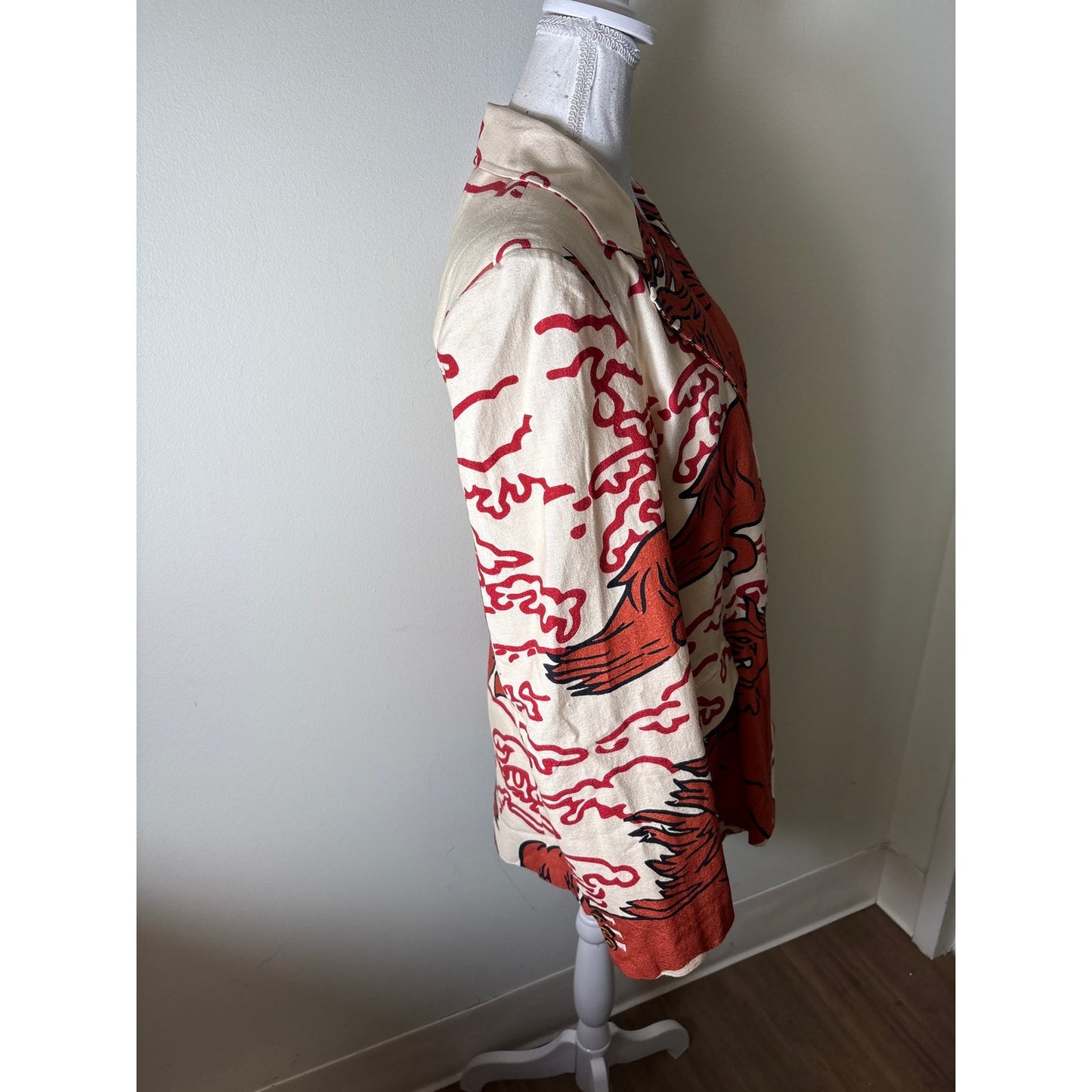 Alix of Bohemia Rust and Cream Cotton Blazer Sz M