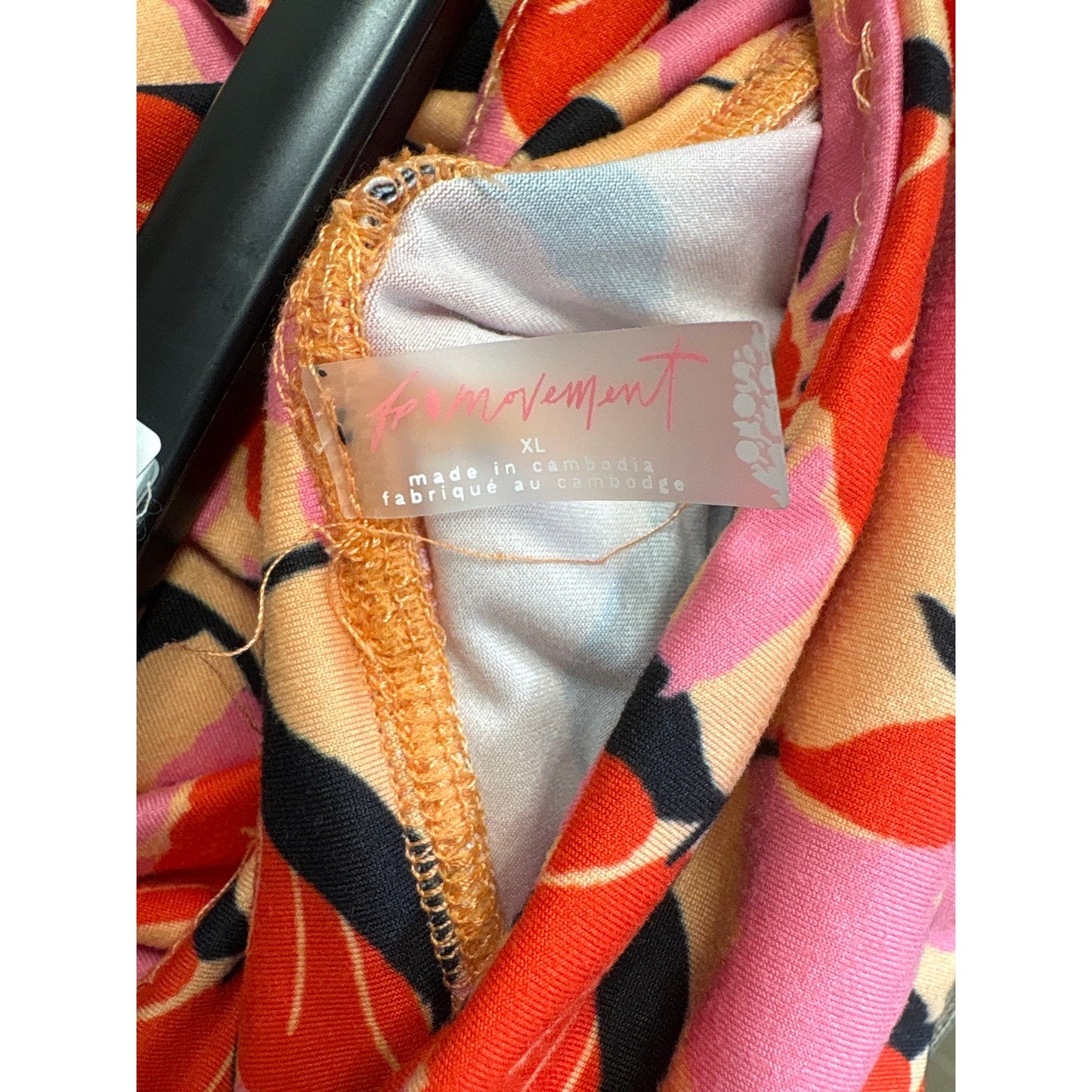 Free People Movement Orange Floral Tennis Skirt Sz XL
