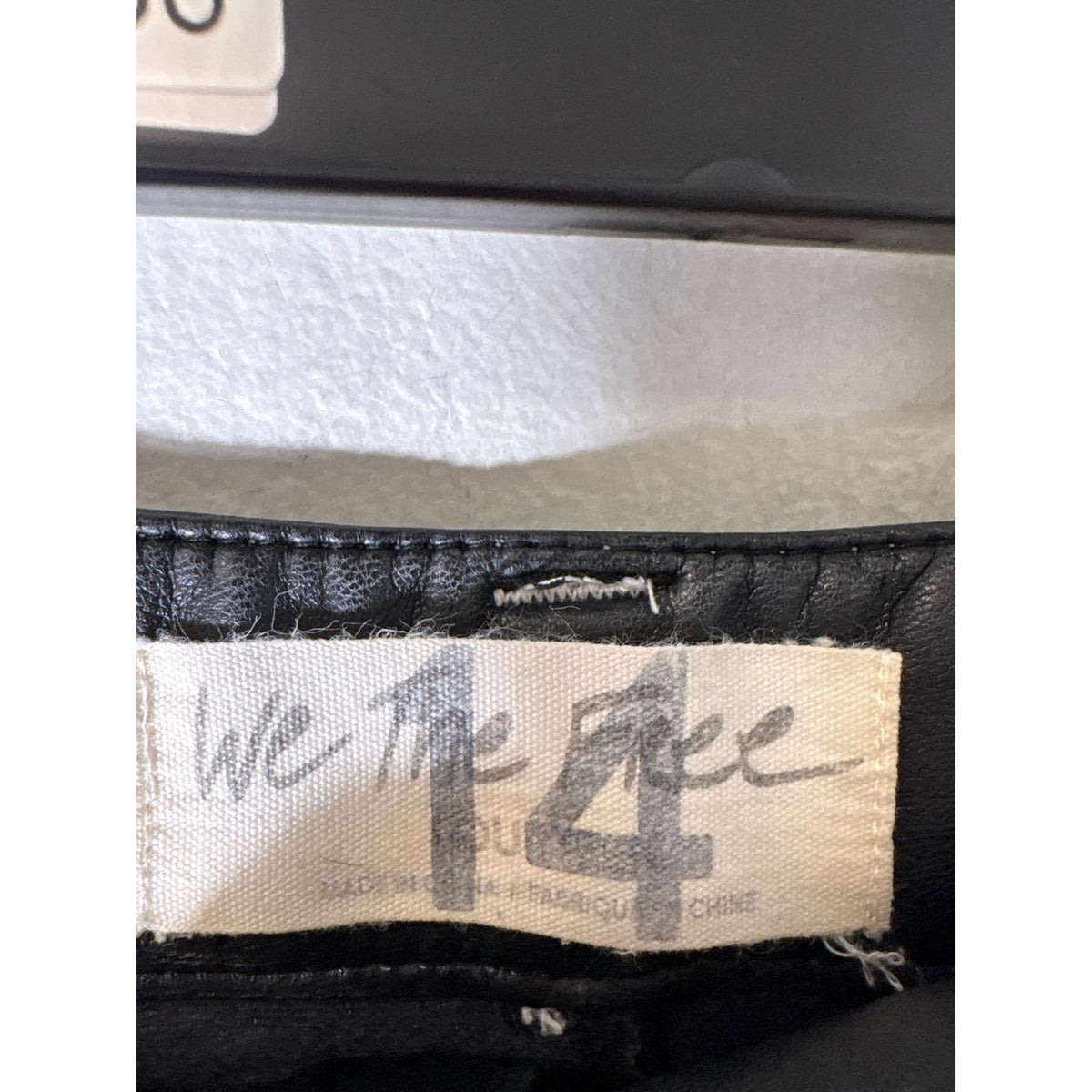 We The Free Black Faux Leather Jeans Style Pants sz 14