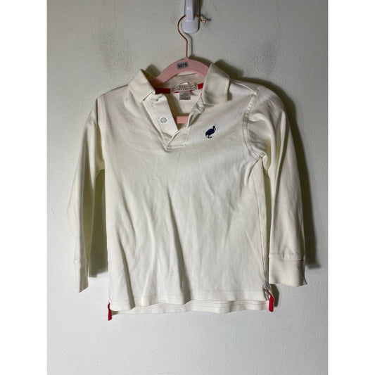 Beaufort Bonnet Company White Long Sleeve Polo Shirt Sz 5