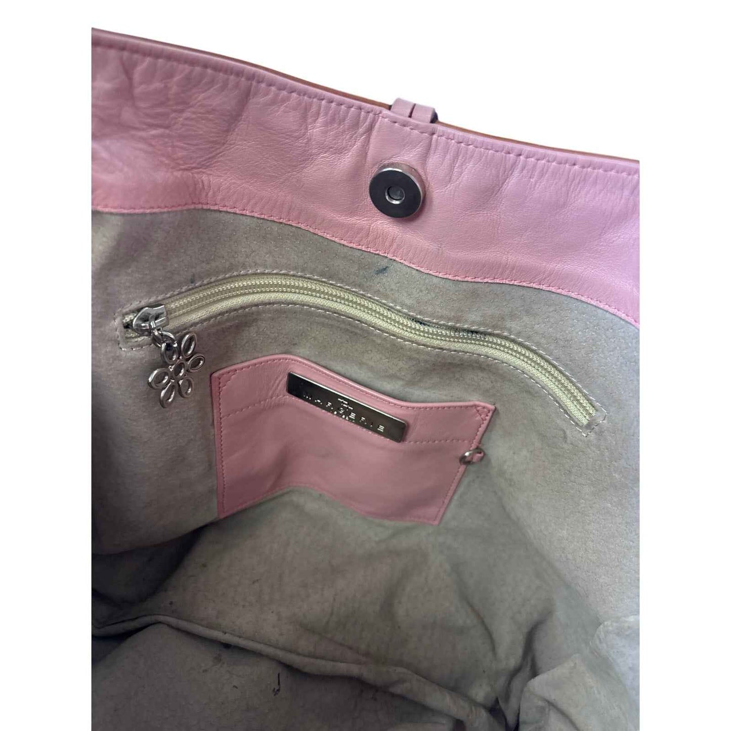 Margerie Venezia Pink Brown Large Leather Studded Tote