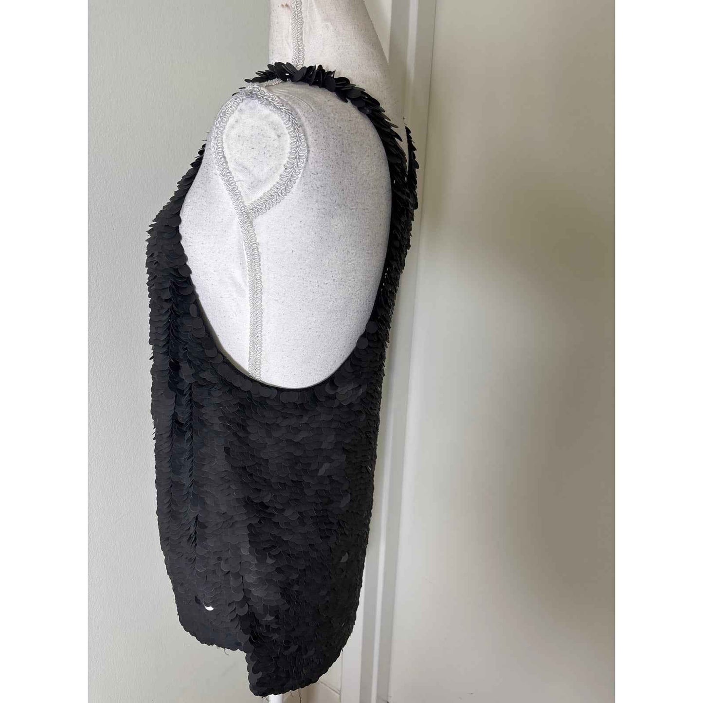 3.1 Phillip Lim Fish Scale Sequin Razor Back Tank sz 4