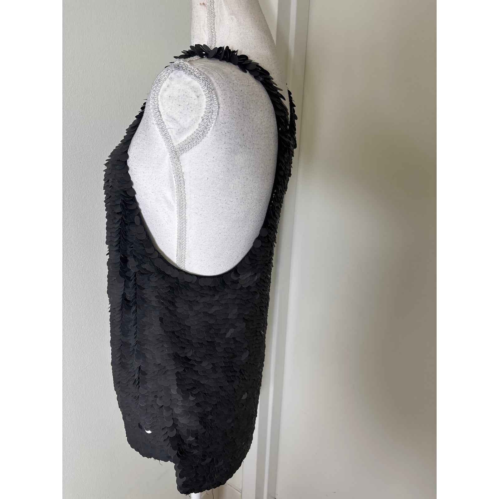 3.1 Phillip Lim Fish Scale Sequin Razor Back Tank sz 4