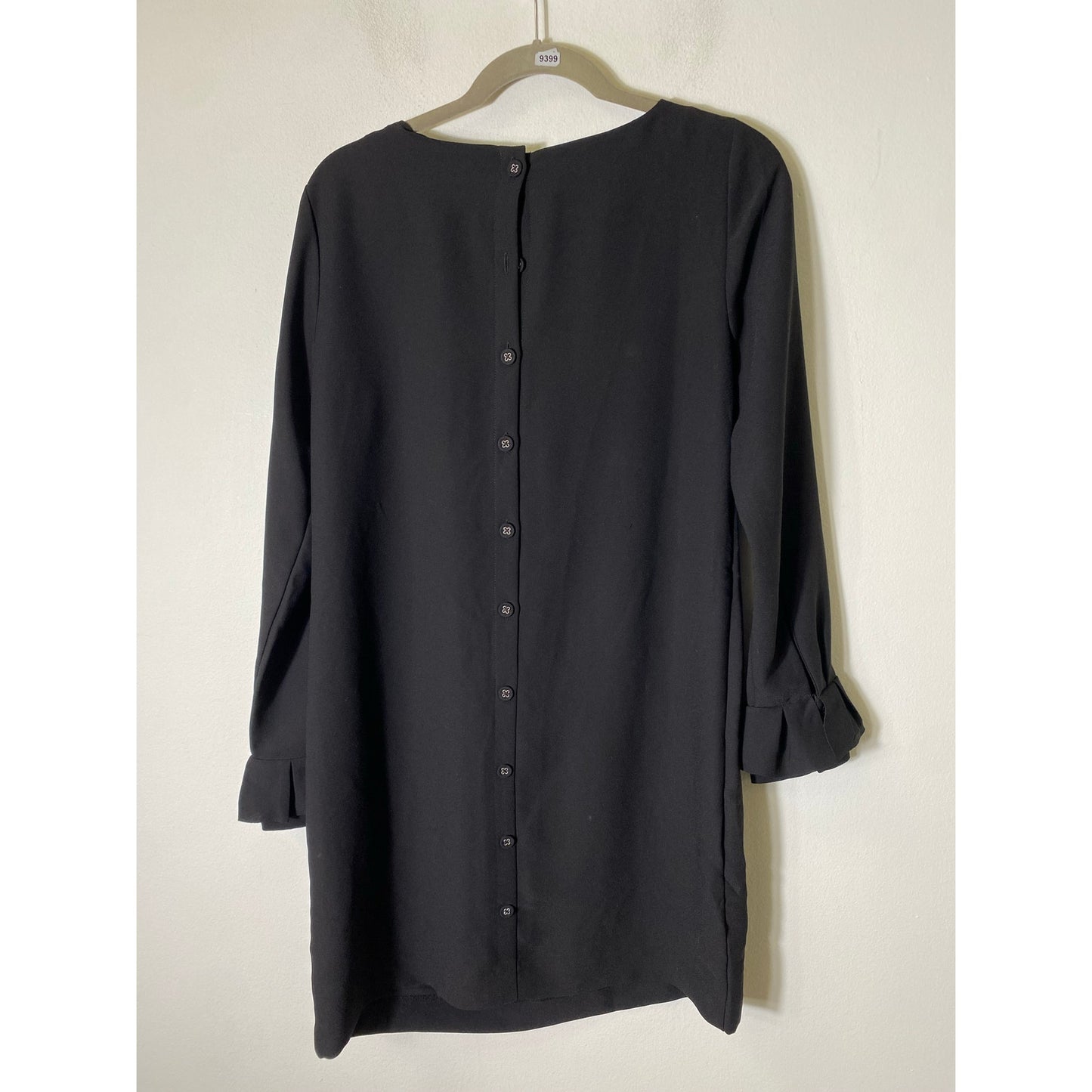 Banana Republic Black Long Sleeve Knee Length Button Up Dress Sz 4