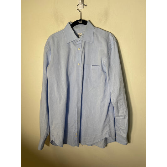 Men's Ike Behar Light Blue Long Sleeve Button Down Dress Shirt Sz 15.5 (34/35)