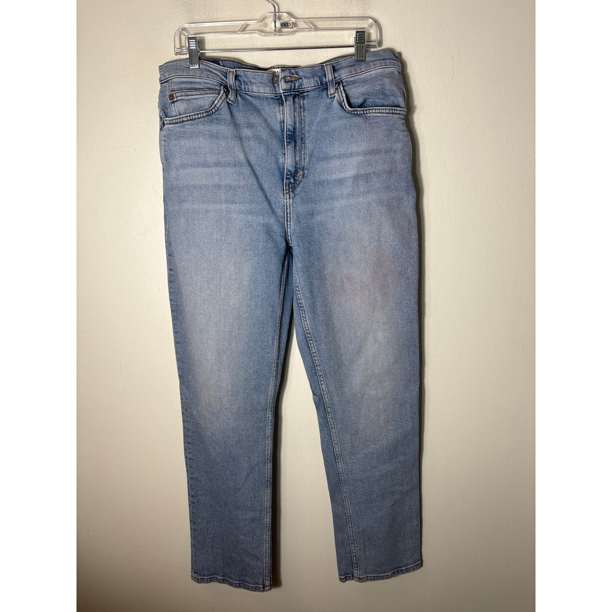 Re/Done Light Wash Straight Leg Denim Blue Jean Sz 32