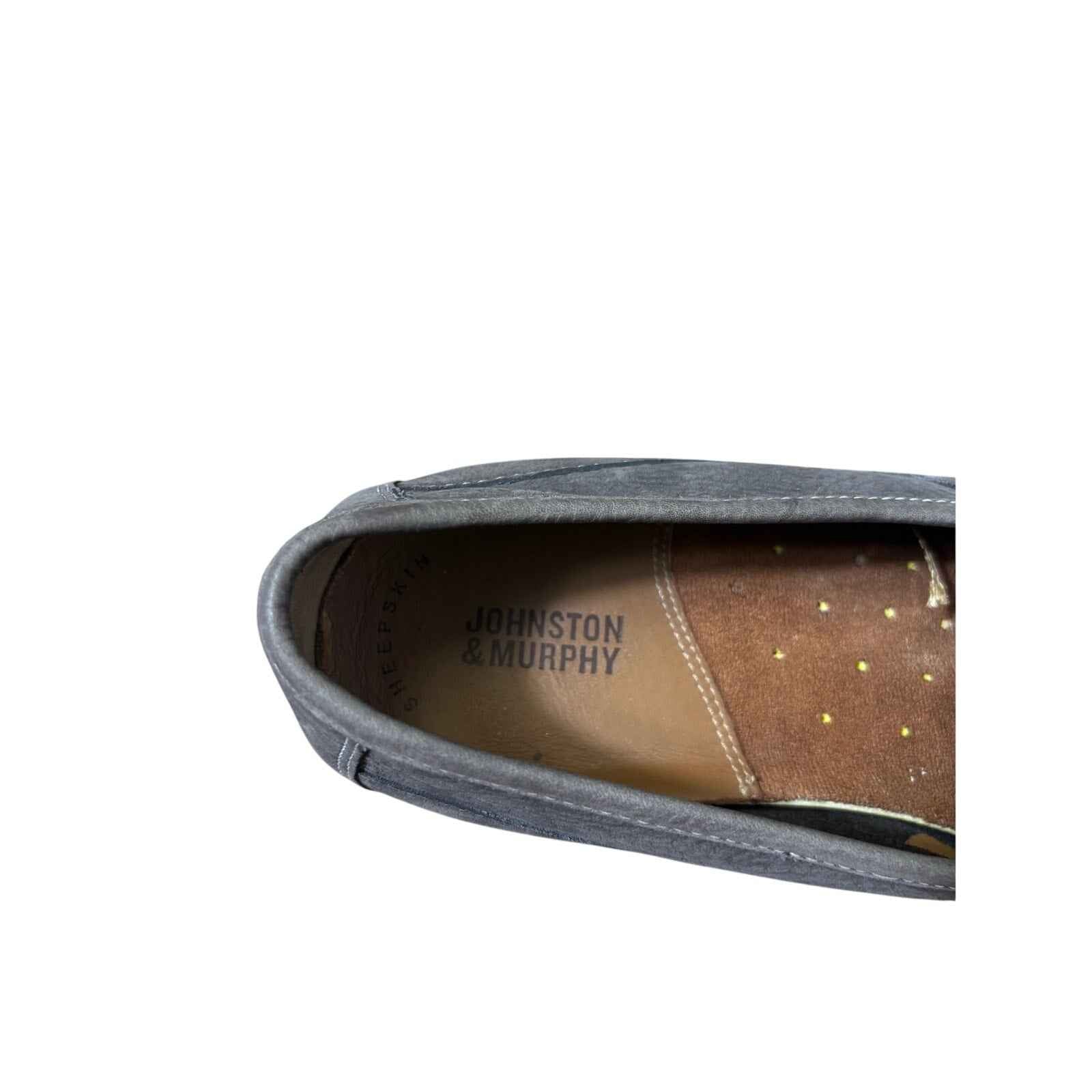 Men's Johnston & Murphy Gray Sheepskin Loafter Sz 9.5