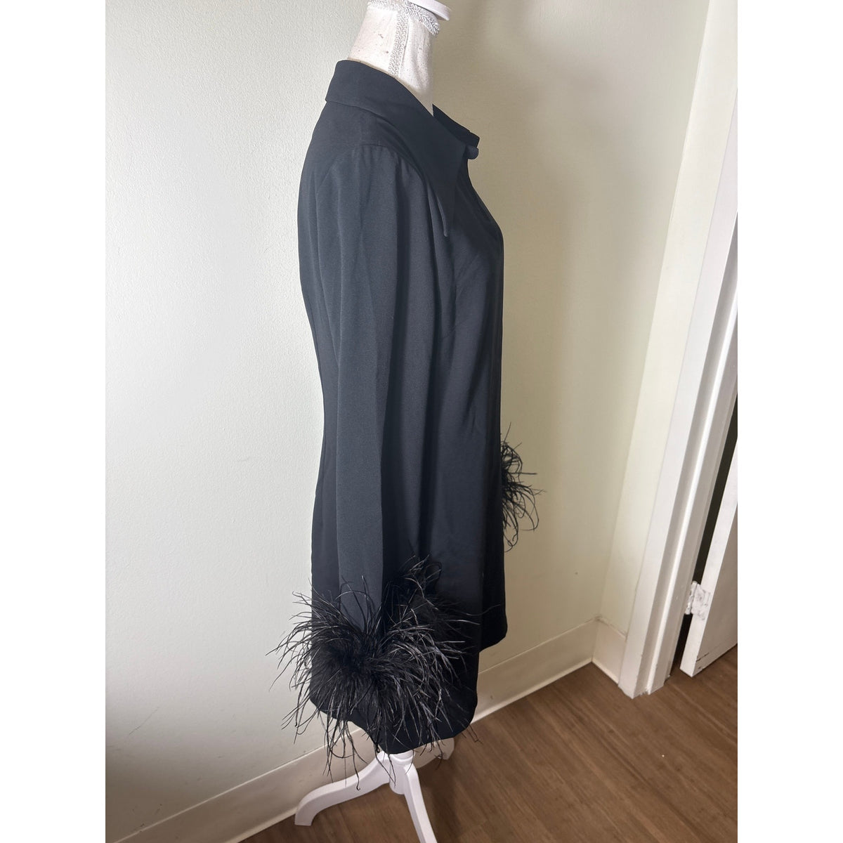 NWt Flora Bea Black Long Sleeve Knee Length  "Greyson" Dress Sz M