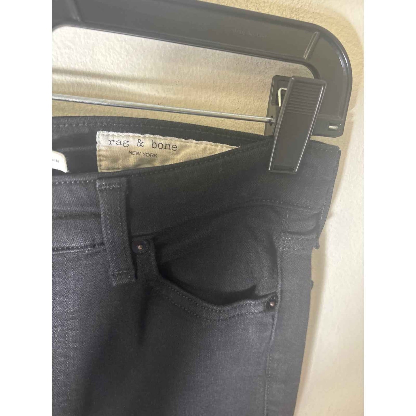 Rag & Bone Black High Waist Skinny Jeans Sz 27