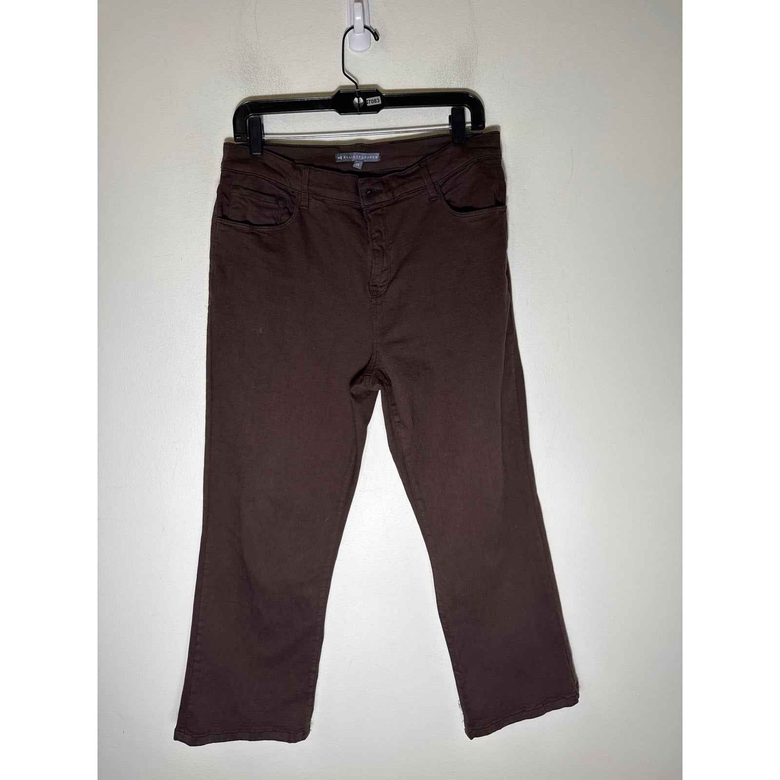 Elliot Lauren Brown Straight Leg Denim Jeans Sz 14