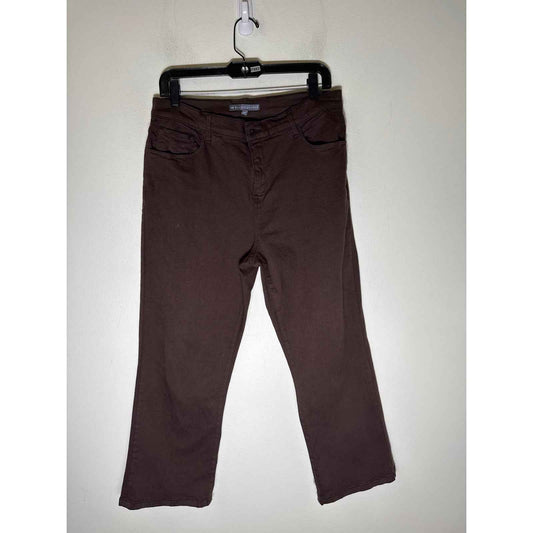 Elliot Lauren Brown Straight Leg Denim Jeans Sz 14
