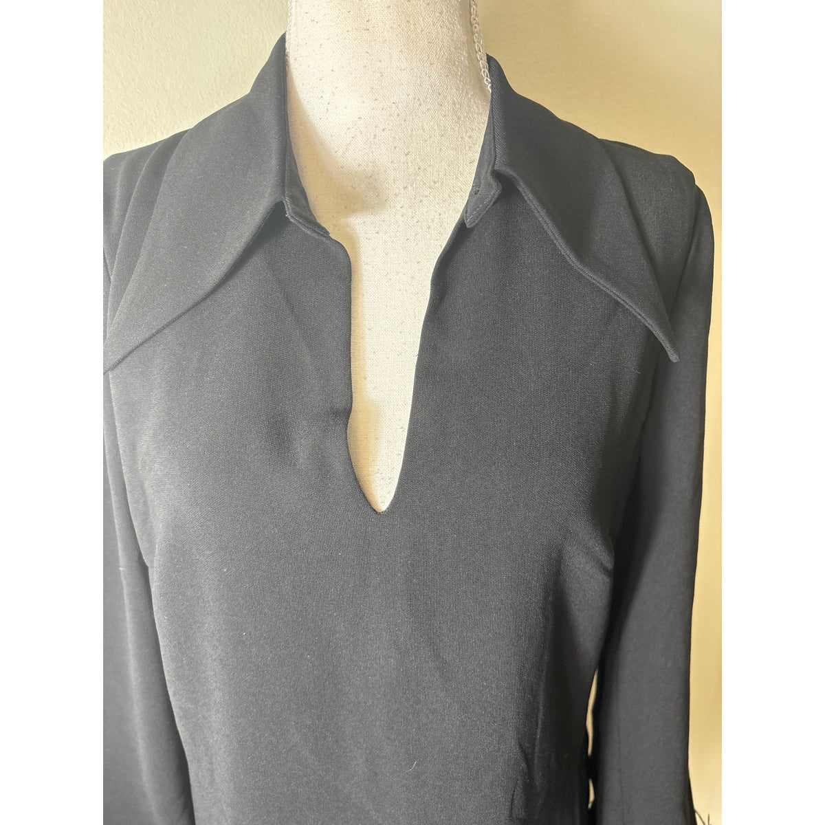 NWt Flora Bea Black Long Sleeve Knee Length  "Greyson" Dress Sz M