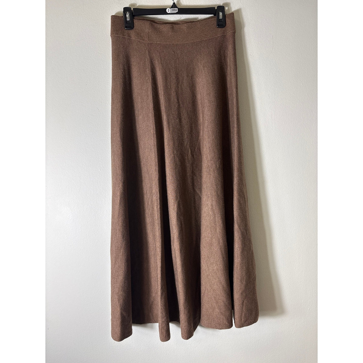 Spanner Brown Sweater Maxi Swing Skirt Sz S