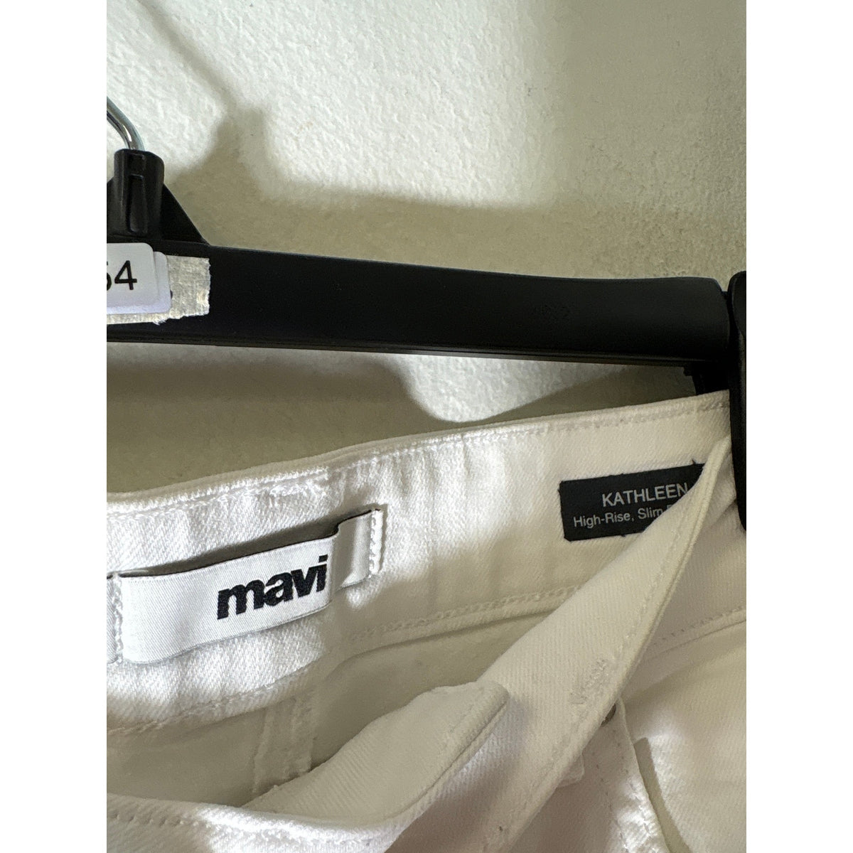 Mavi White Kathleen High-Rise Slim Boyfriend Sz 30/28