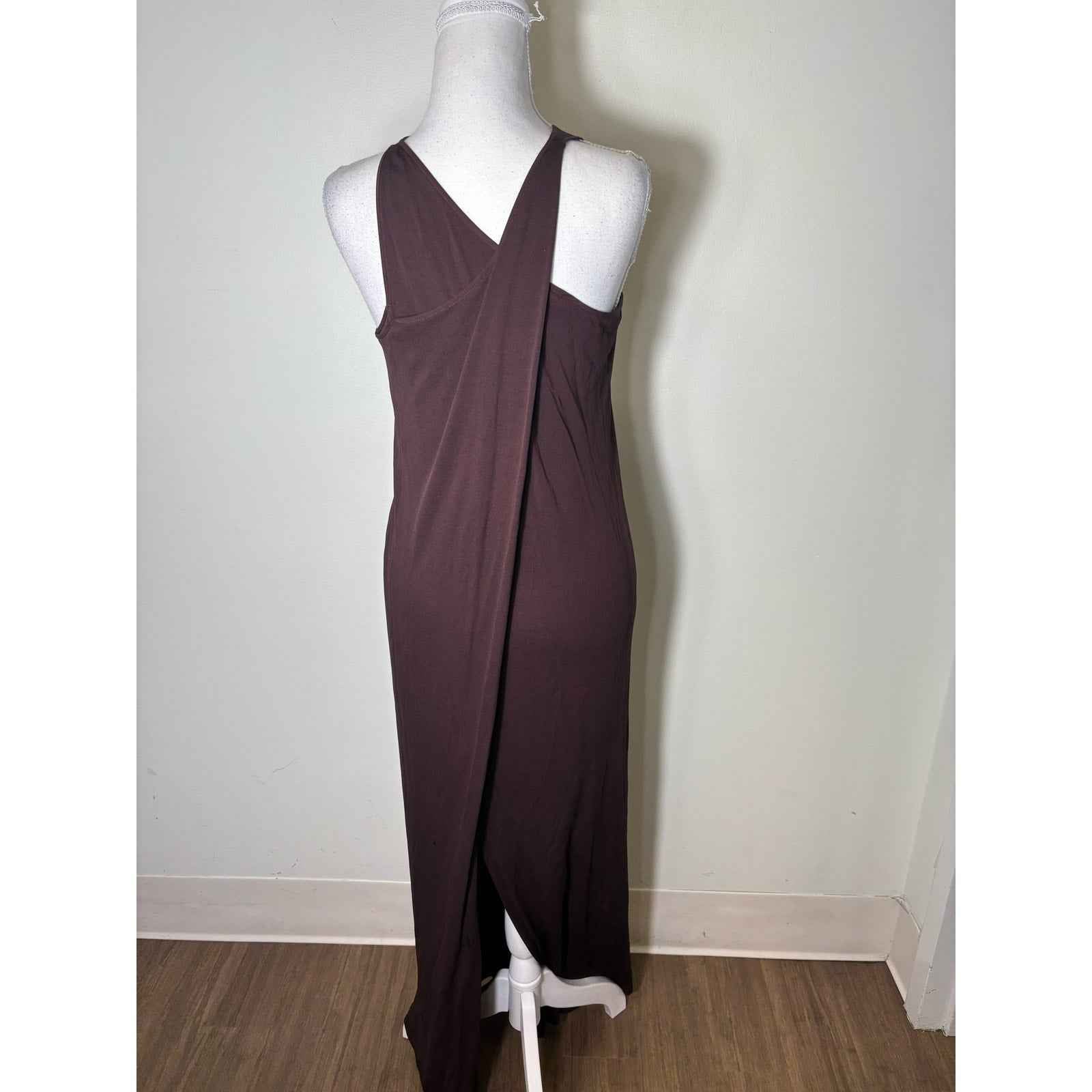 Sara Sturgeon Burgundy Back Cross Maxi Dress Sz 1