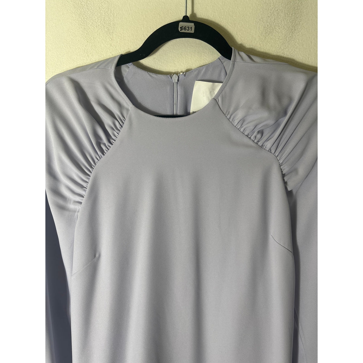 Prose&Poetry Light Lavender Long Sleeve Rouched Shoulder Blouse Sz S