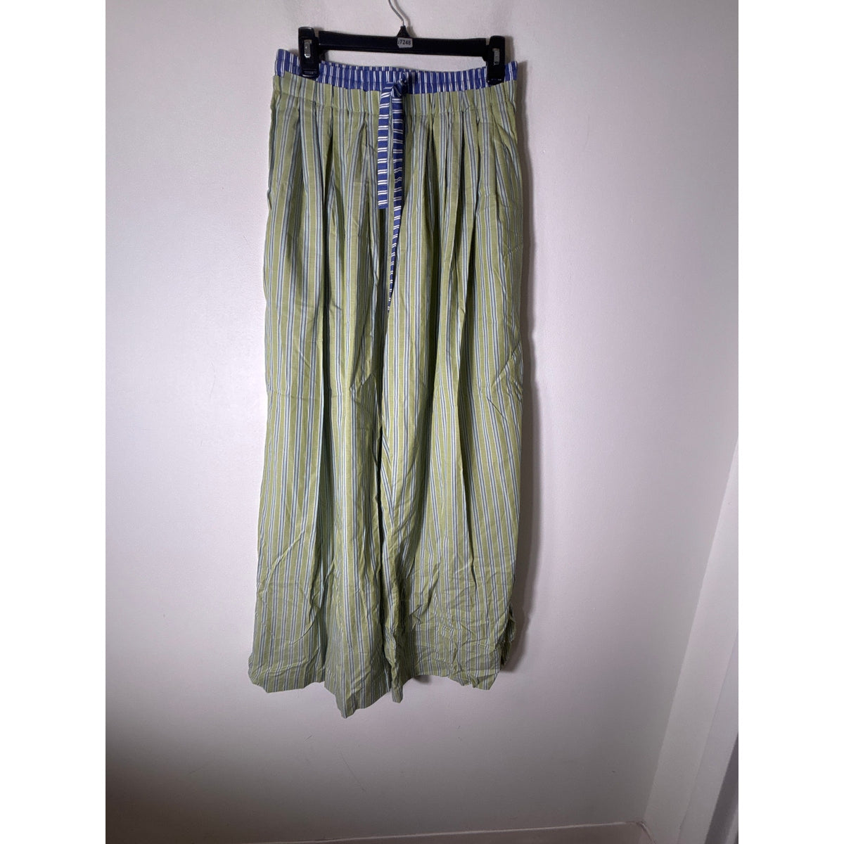 NWT Camellia Green And Blue Striped PJ Pants Sz M