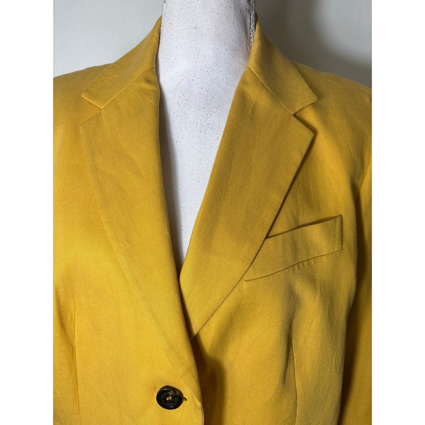 Weekend Max Mara Mustard Yellow Long Sleeve 2 Button Blazer Sz 16
