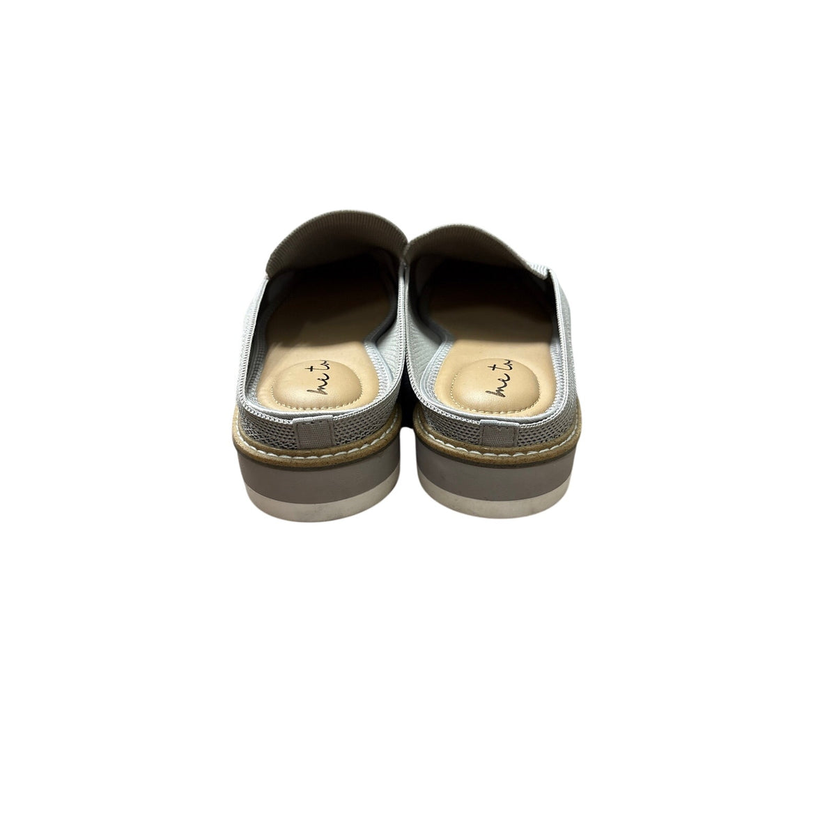 Me Too Tan Fabric Slide On Shoes Sz 10