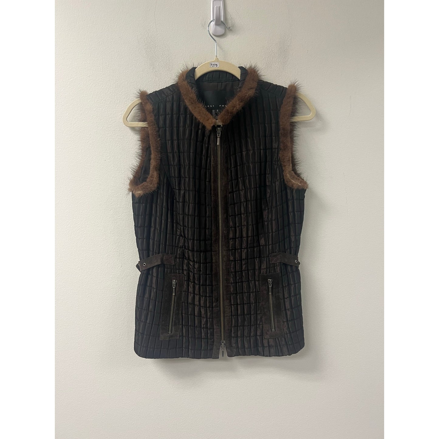 Vansi Fugel Womens Brown Winter Vest Sz S