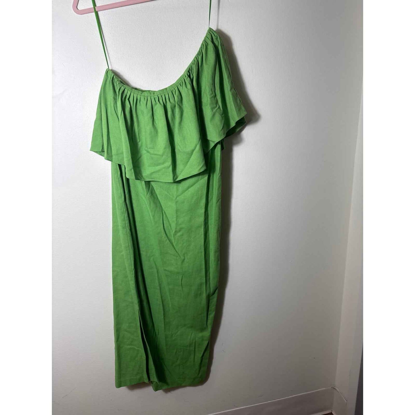 NWT Pomander Place Green Florencia One Shouder Dress Sz S
