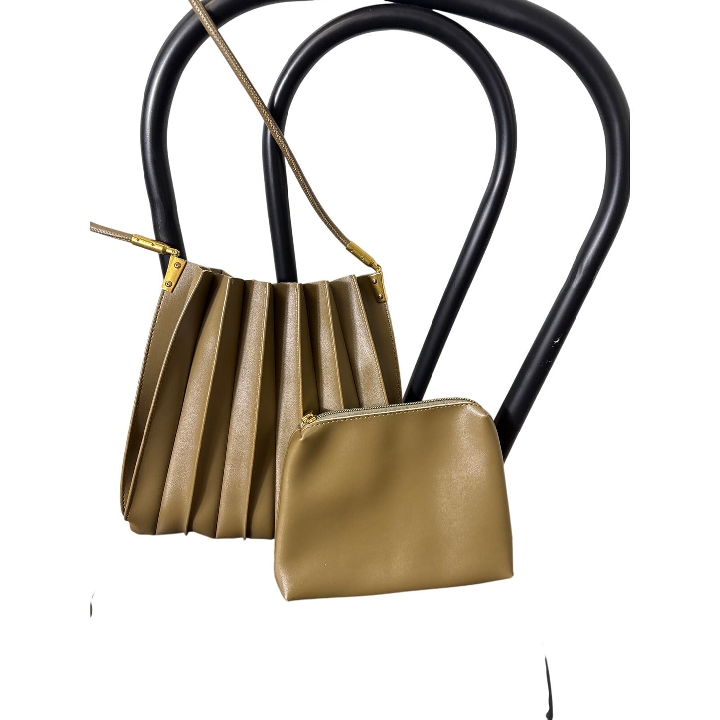 Melie BIANCO Carrie According Style Leather Purse and Make Up Bag