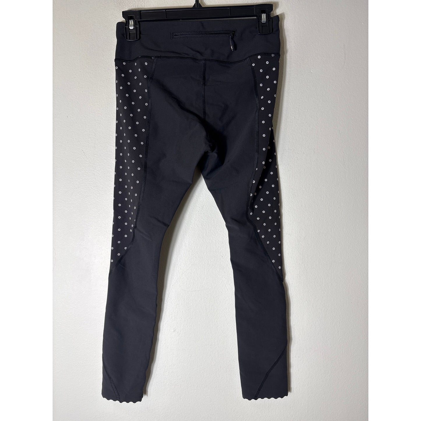 Lululemon Black With White Dot Detail Leggings Sz 6