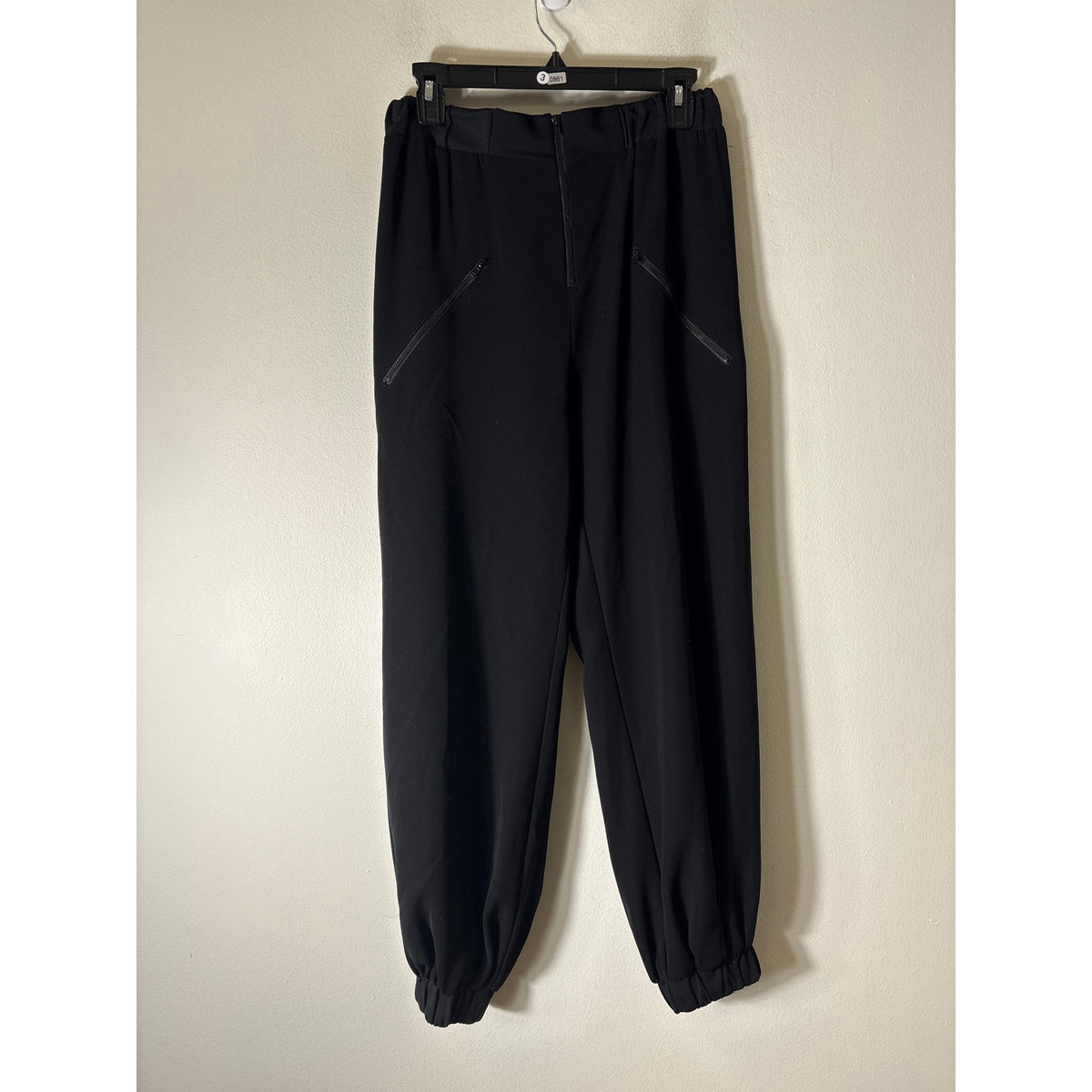 Snider Black Elastic Waist Loose Fit Joggers Sz M