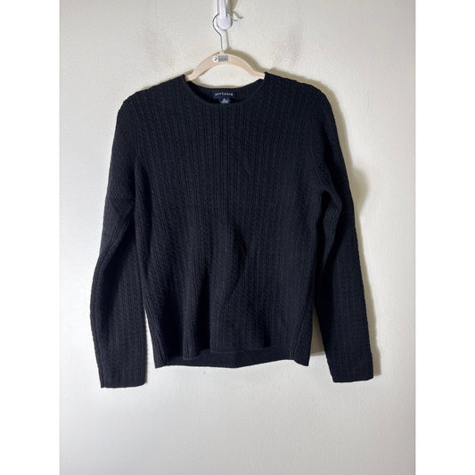 NWT Ann Taylor Black Pullover Long Sleeve Sweater Sz M