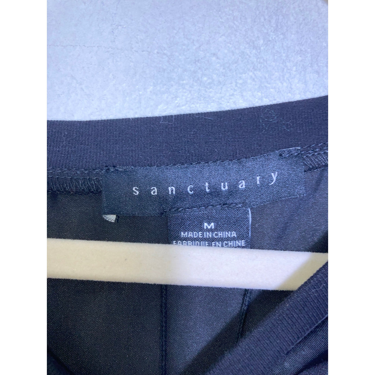 NWT Black Short Sleeve "Satin" Shirt Sz M