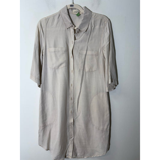 Cloth and Stone Off White Button Up Dress Sz XS