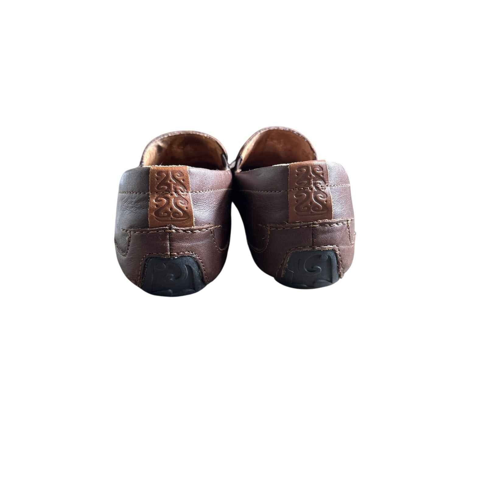 Mens Olukai Dark Brown Leather Loafer Size 11