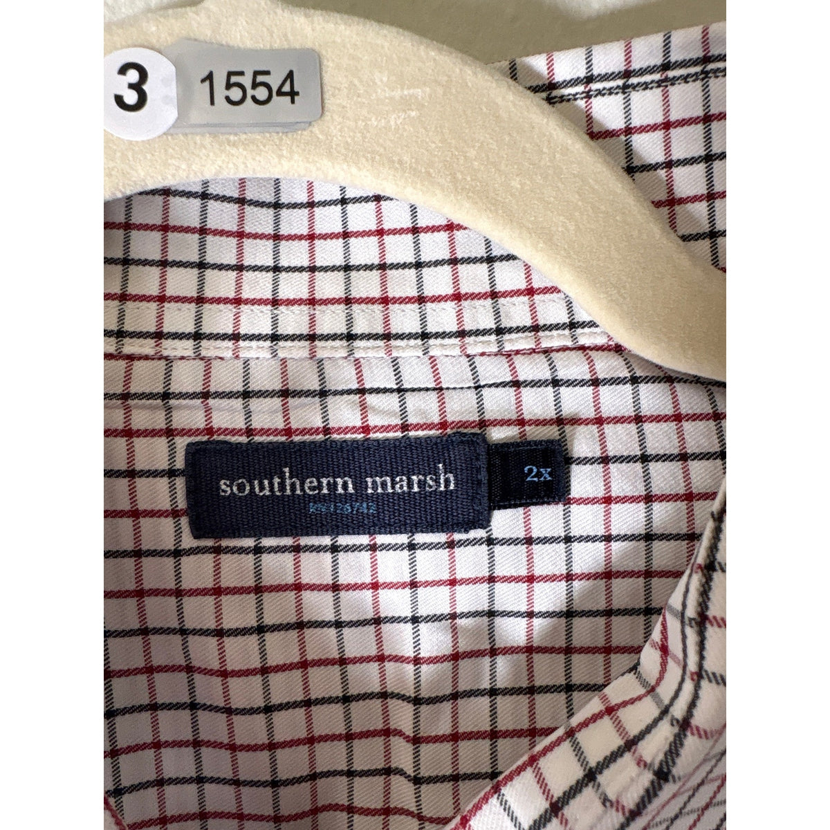 Southern Marsh Black  and Red Plaid Button Up Shirt Sz XXL
