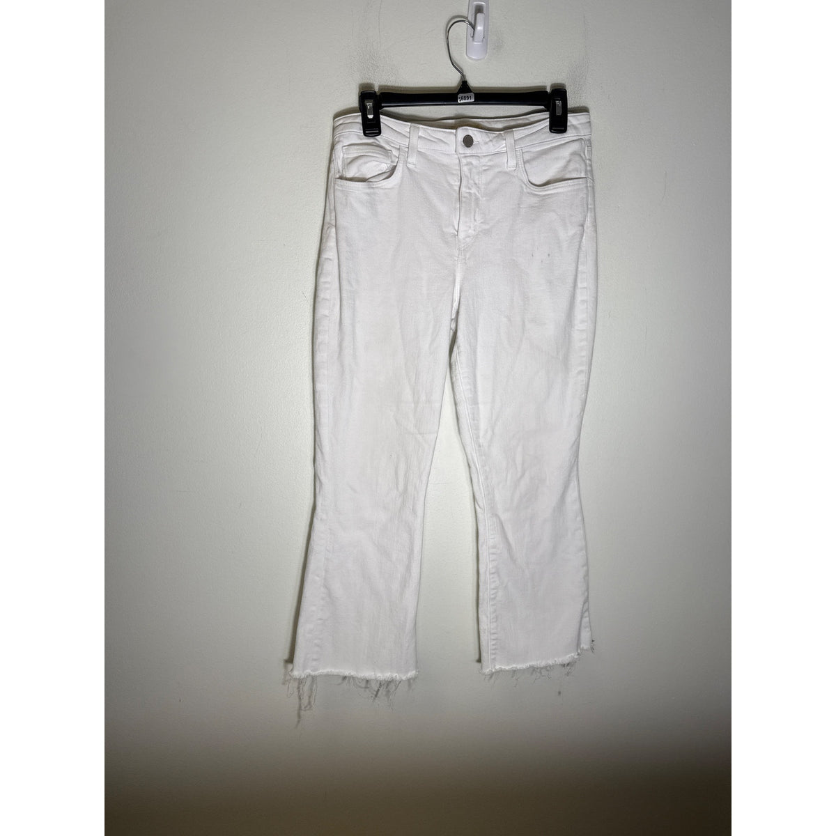 L'agence White Straight Leg Cropped Denim Jean sz 29