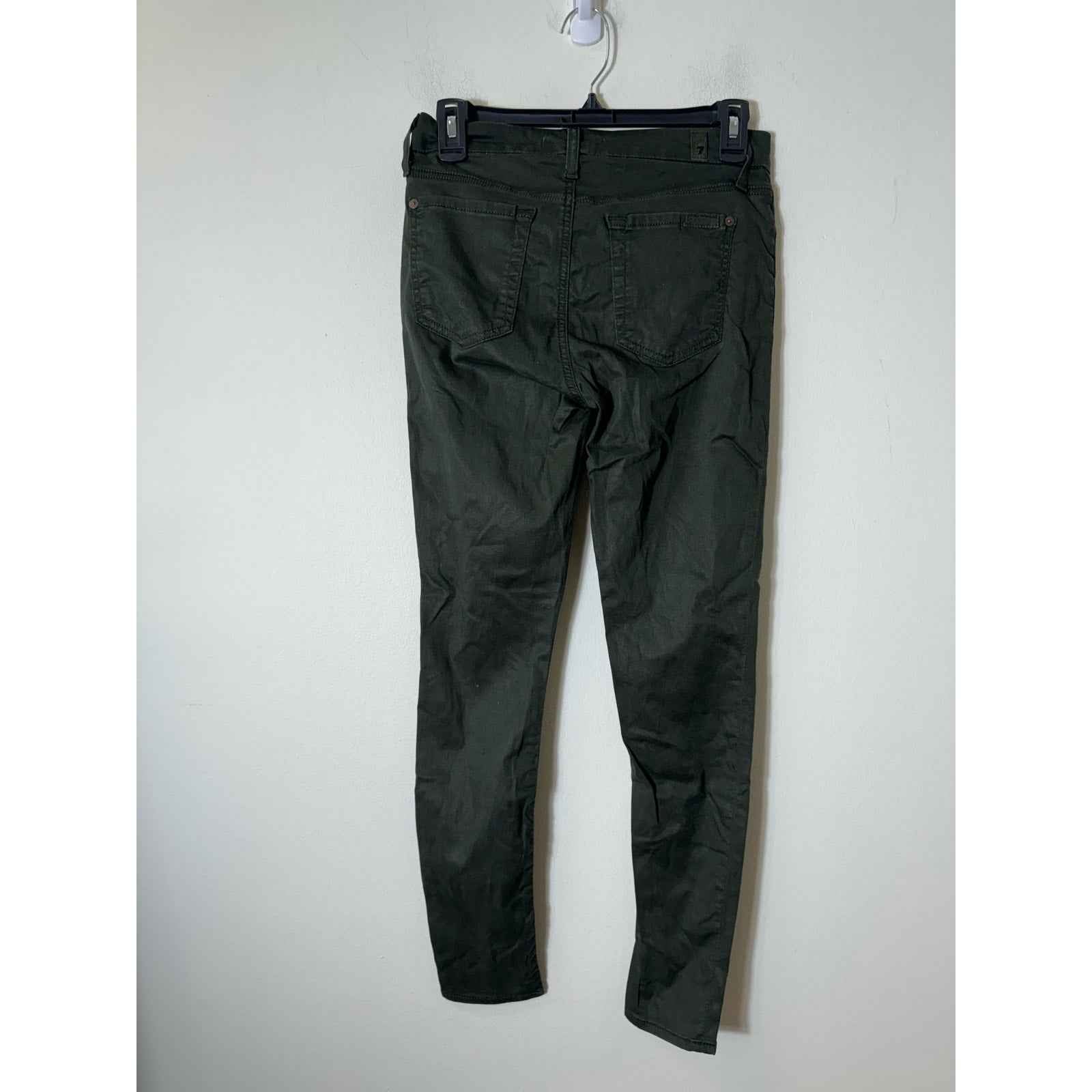 7 for All Mankind Dark Green B(Air) Denim Pants Sz 25