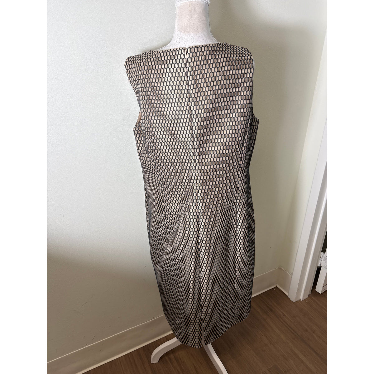 Lafayette 148 Copper and Black Textured Dress Sz 16
