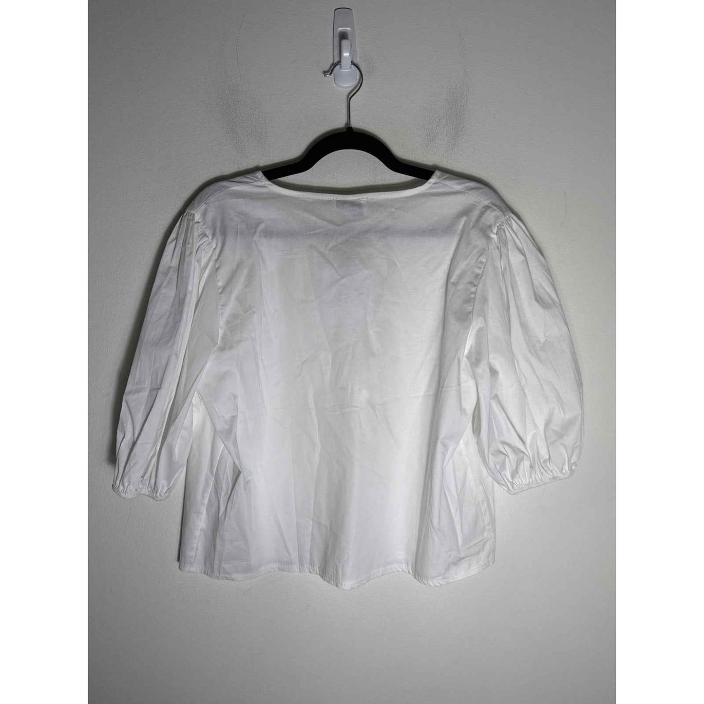 NWT L'essentiel Paris White Tie Front Blouse, no size tag